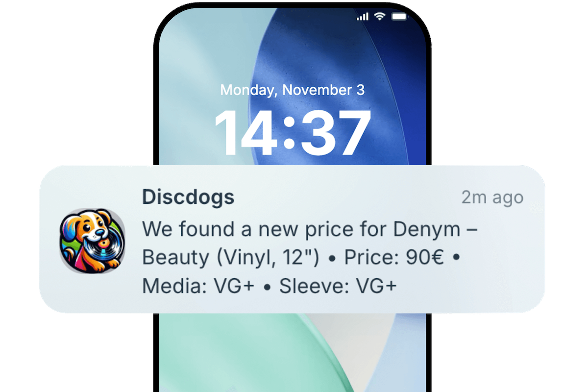 discdogs notification on phone
